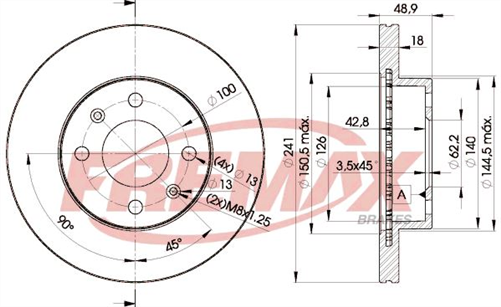 FREMAX CARBON+ FRONT ROTOR KIA PICANTO PAIR BD-7500