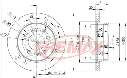 FREMAX SSANGYONG STAVIC REAR ROTOR BD-8675