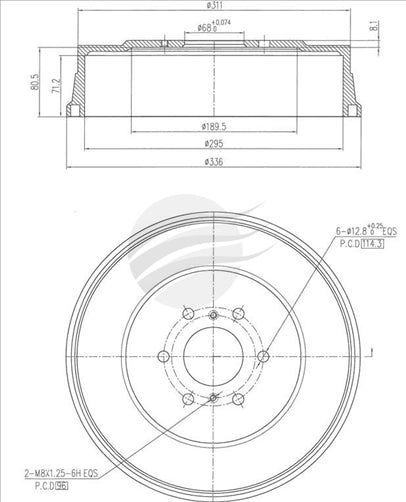 BREMTEC TRADE LINE BRAKE DRUM NISSAN NAVARA D40 BDD4060TL