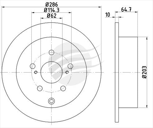 BREMTEC TRADE LINE BRAKE DISC ROTOR REAR BDR10031TL