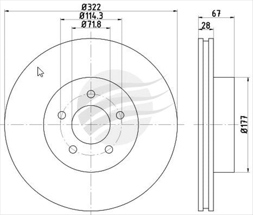 BREMTEC TRADE LINE BRAKE DISC ROTOR FORD TERRITORY FRONT EACH BDR10033TL