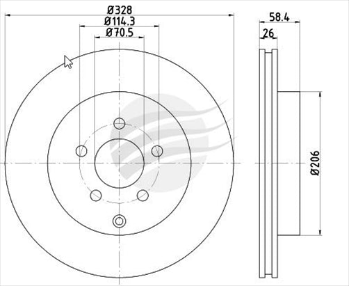 BREMTEC TRADE LINE BRAKE DISC ROTOR REAR BDR10034TL