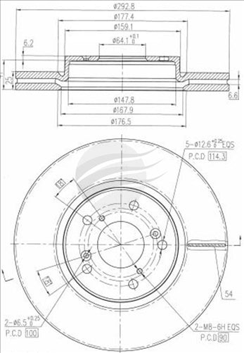 BREMTEC TRADE-LINE BRAKE ROTOR BDR10035TL