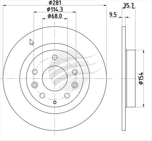 BREMTEC TRADE LINE BRAKE DISC ROTOR REAR PAIR BDR10036TL