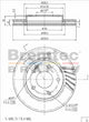 BREMTEC EURO-LINE BRAKE DISC ROTOR PAIR BDR10350EL