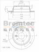 BREMTEC EURO-LINE BRAKE DISC ROTOR PAIR BDR10400EL