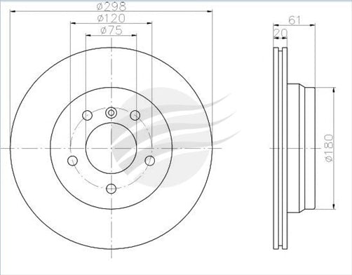 BREMTEC EURO-LINE BRAKE DISC ROTOR PAIR BDR10540EL