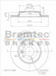 BREMTEC EURO-LINE BRAKE DISC ROTOR BDR15250EL