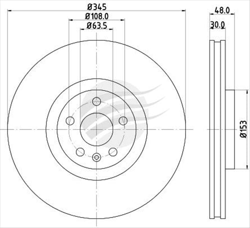 BREMTEC EURO-LINE GEOZINC BRAKE DISC PAIR BDR16136EL
