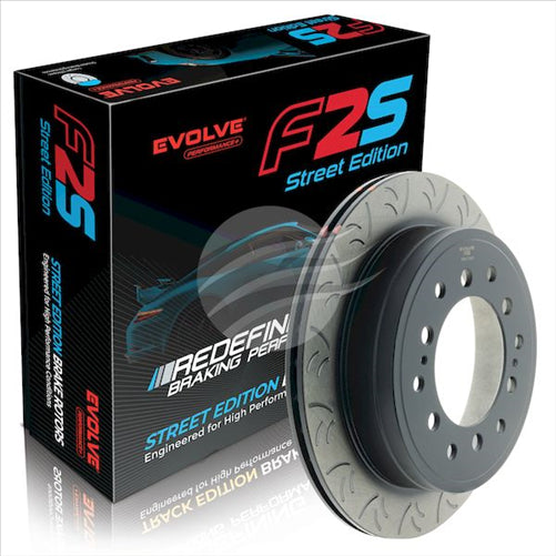 BREMTEC EVOLVE F2S PERFORMANCE+ ROTOR PRADO 150 SERIES REAR SLOTTED BDR17766EV