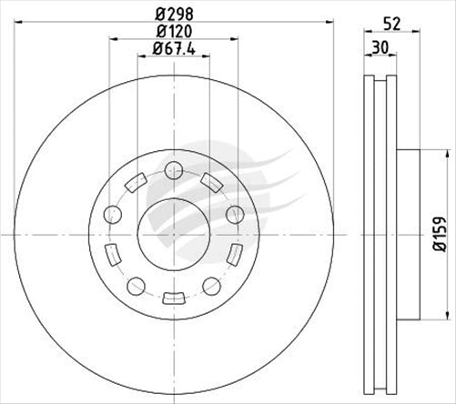BREMTEC BRAKE DISC FRONT HOLDEN COMMODORE VE-VF3.6L 200 BDR20260EL