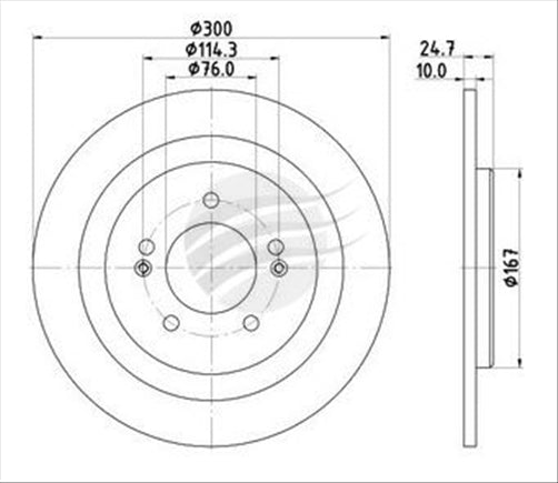 BREMTEC TRADE LINE BRAKE ROTOR (PAIR) HYUNDAI I30 REAR 300MM BDR2473TL