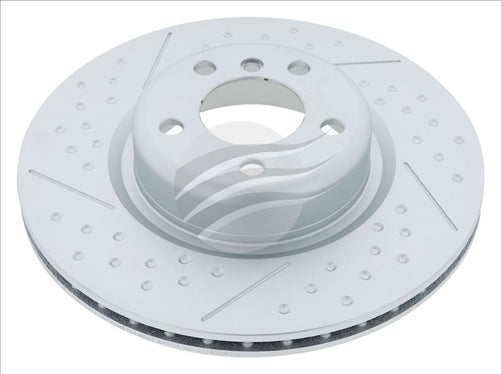 EURO-LINE CARBON + BRAKE ROTOR DIMPLED & SLOTTED BMW REAR BDR41014ELH