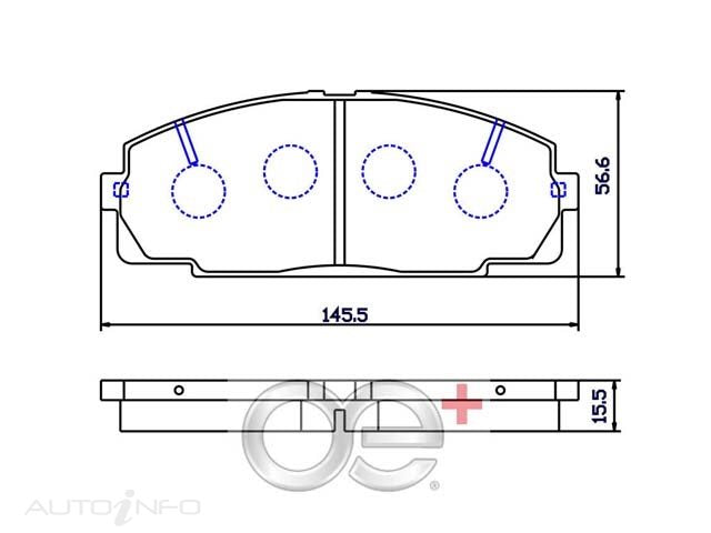 OE+ ORGANIC BRAKE PADS F SUITABLE FOR TOYOTA 4WD - DB1328EF