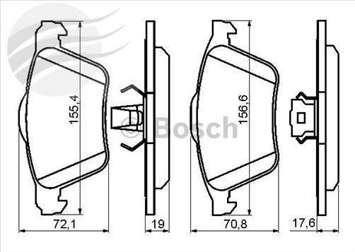 Bosch FRONT BRAKE PADS VOLVO XC90 I BP1069
