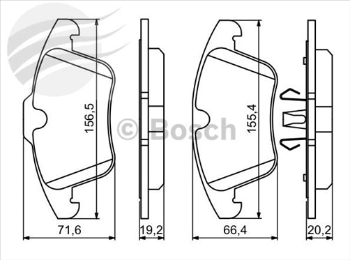 Bosch FRONT BRAKE PADS LRG RANGE ROVER BP1118