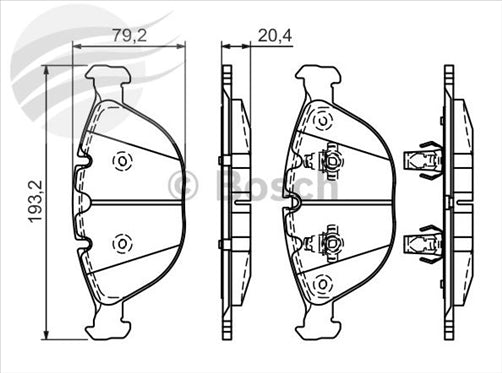 Bosch FRONT BRAKE PADS BMW X 5 E 53 BP1153