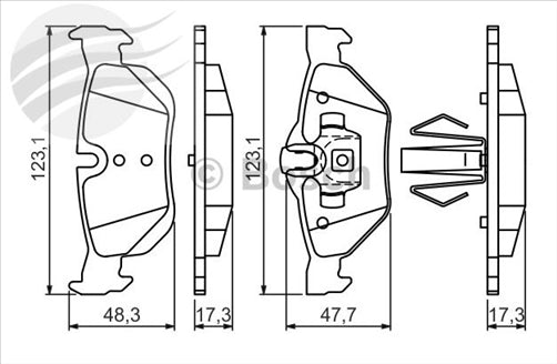 Bosch REAR BRAKE PADS BMW 3 E 90 BP1184
