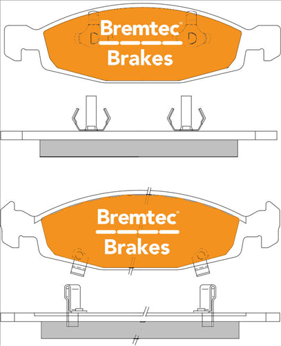 BREMTEC 4WD BRAKE PADS SET JEEP GRAND CHEROKEE WJ BT034E