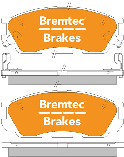 BREMTEC TRADE-LINE BRAKE PADS SET MAZDA 929 HG V6 4WS 1991-97 BT056TS