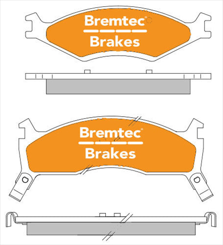 4WD BRAKE PADS SET KIA SPORTAGE 4WD 1996-99 BT1002E