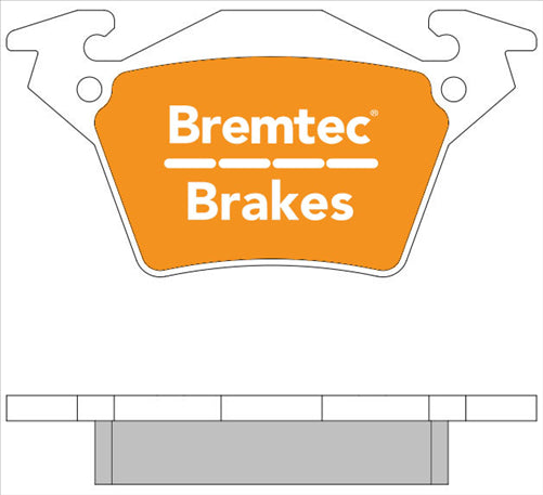 BREMTEC EURO-LINE BRAKE PADS SET BT1180ELC