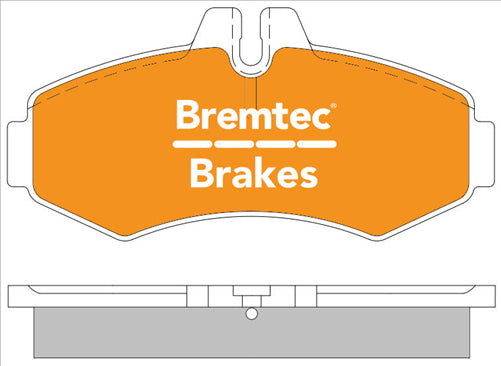 BREMTEC EURO-LINE HD BRAKE PADS SET MERCEDES VITO VAN BT1249ELH