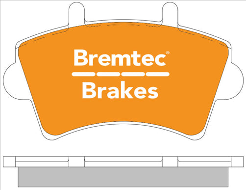 BREMTEC EURO-LINE HD BRAKE PADS SET RENAULT MASTER II, III 2004- BT1257ELH