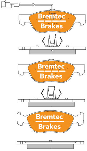 BREMTEC EURO-LINE BRAKE PADS SET ALFA ROMEO 146 (930) 1.9JTD BT1291ELC