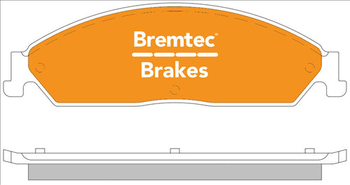 BREMTEC ENDURE BRAKE PAD FRONT SET TERRITORY FORD BA- FGX BT1308E