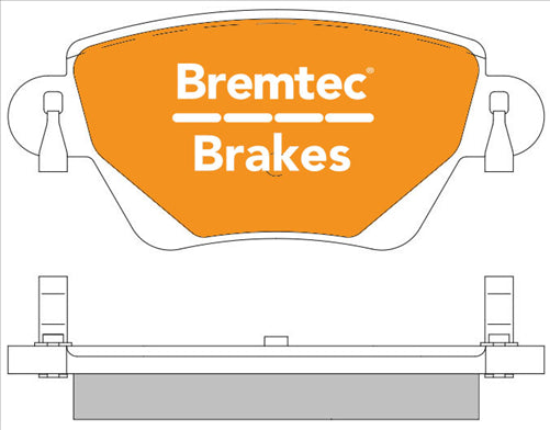 BREMTEC EURO-LINE BRAKE PADS SET JAGUAR X-TYPE V6 2000- BT1341ELC