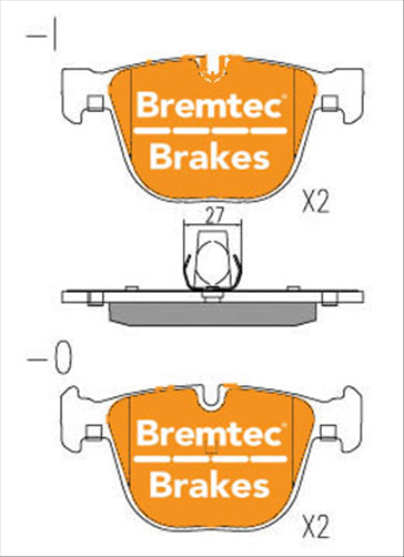 BREMTEC EURO-LINE BRAKE PADS SET BT1345AELC