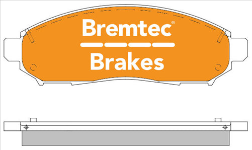 BREMTEC TRADE-LINE BRAKE PAD FRONT SET PATHFINDER NAVARA MURANO LEAF BT1646TS