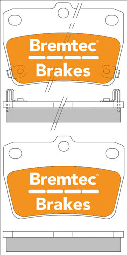 PRO-LINE BRAKE PADS SET TOYOTA RAV4 II 2.0 VVTi 2000- BT1757PRO