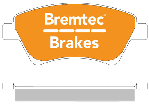 BREMTEC EURO-LINE BRAKE PADS SET RENAULT MEGANE II KMO/1 BT1758ELC