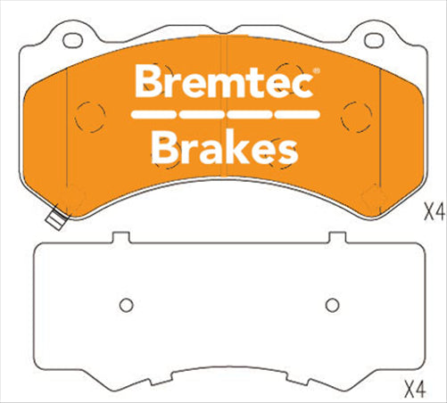 PRO-LINE BRAKE PADS SET GRAND CHEROKEE IV WK 6.4 SRT8 BT1770PRO