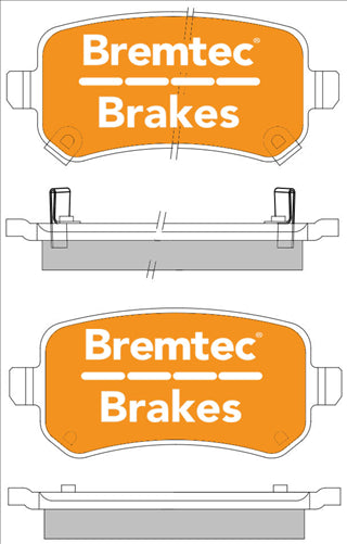 PRO-LINE BRAKE PADS SET DODGE JOURNEY JC 3.5L 2011- BT1905PRO