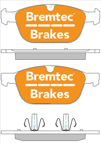 BREMTEC PRO-LINE BRAKE PADS SET VOLVO XC60 D5 AWD 2009- BT2111PRO