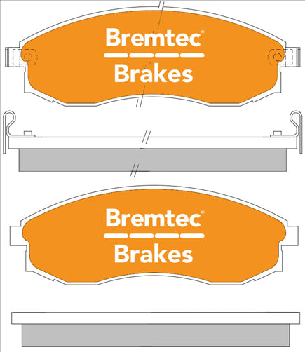 BREMTEC 4WD BRAKE PADS SET NISSAN MAXIMA A33 1999-03 BT996E