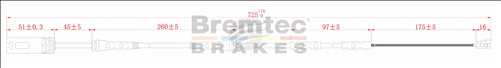 BREMTEC EUROLINE BRAKE WEAR SENSOR BTS234