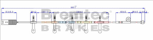 BREMTEC EUROLINE BRAKE WEAR SENSOR BTS38
