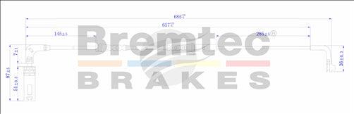 BREMTEC EUROLINE BRAKE WEAR SENSOR BTS44