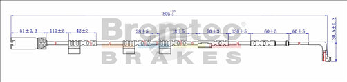 BREMTEC EUROLINE BRAKE WEAR SENSOR BTS50