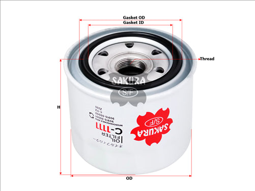 Sakura OIL FILTER FITS Z335 WZ335NM C-1111