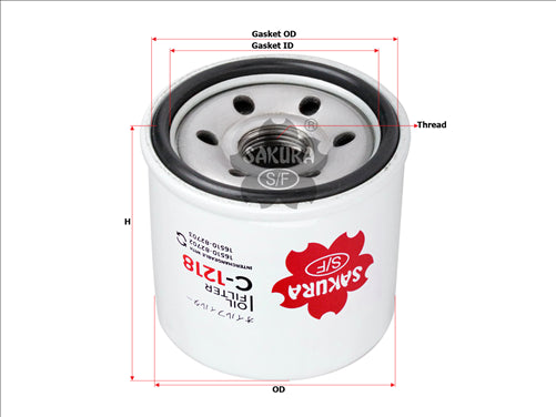 Sakura OIL FILTER FITS Z172 WZ172NM 16510-82703 C-1218