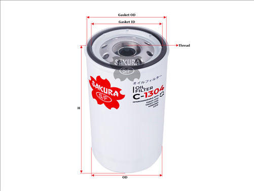 Sakura OIL FILTER FITS Z319 WZ319 WZ319NM FO1094 C-1304