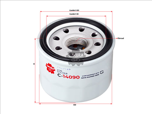 Sakura OIL FILTER FITS WCO029 16510-84M00-000 C-14090
