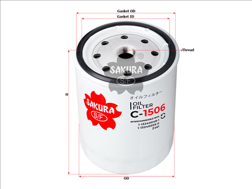 Sakura OIL FILTER FITS Z461 WCO20 C-1506