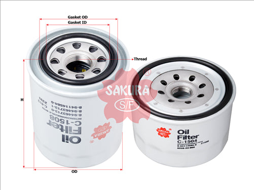 OIL FILTER FITS Z333 Z155X WZ333NM WZ155 ISUZU NPR NKR C-1512-S