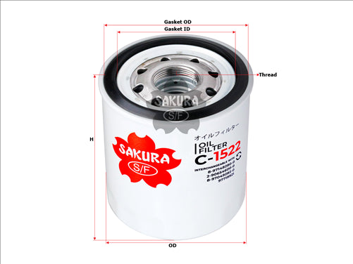 Sakura OIL FILTER FITS P550973 2906546000 C-1522
